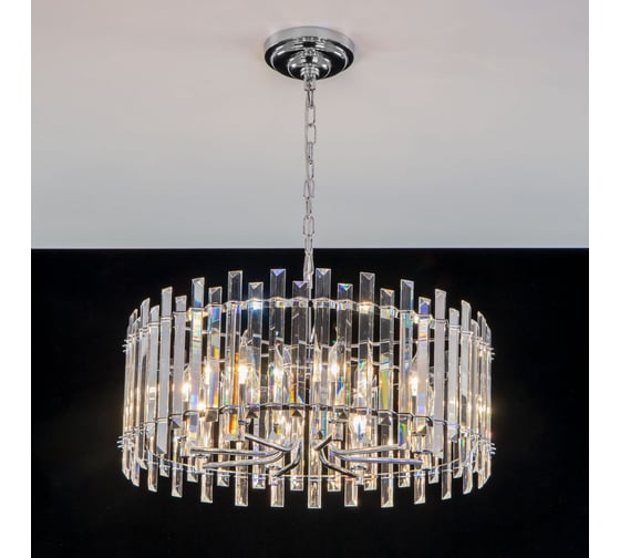 Подвесная хрустальная люстра Citilux Ингвар Хром CL334181