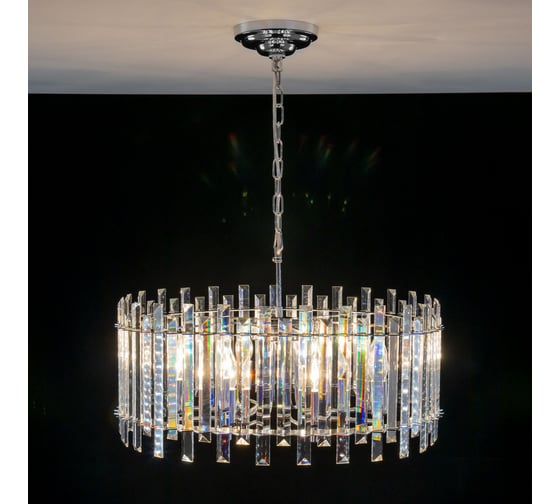Подвесная хрустальная люстра Citilux Ингвар Хром CL334181