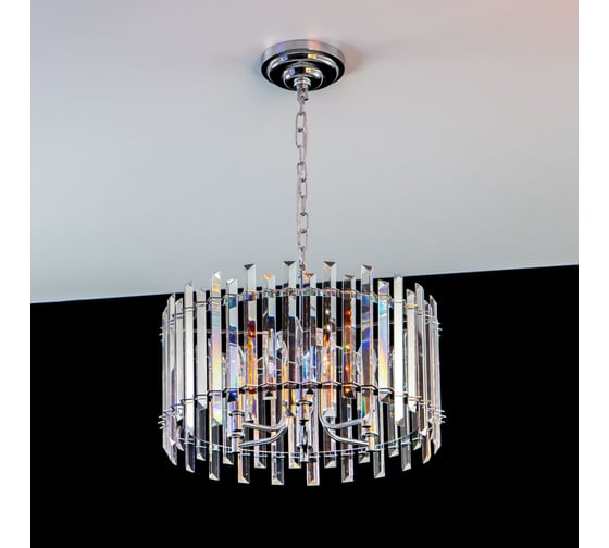 Подвесная хрустальная люстра Citilux Ингвар Хром CL334161