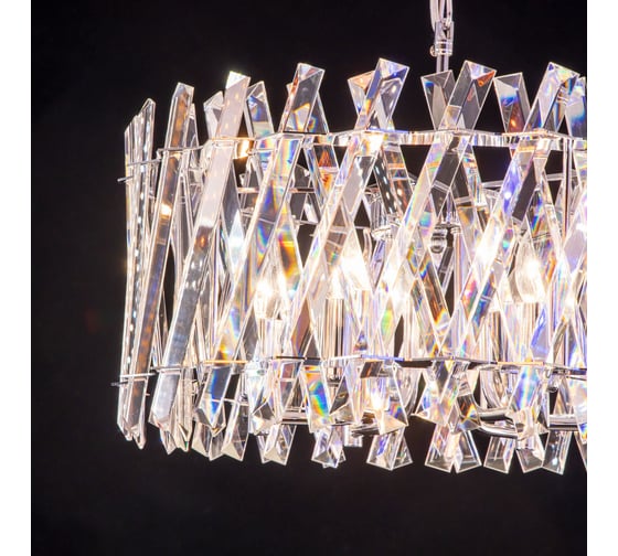 Подвесная хрустальная люстра Citilux Ингвар Хром CL334261