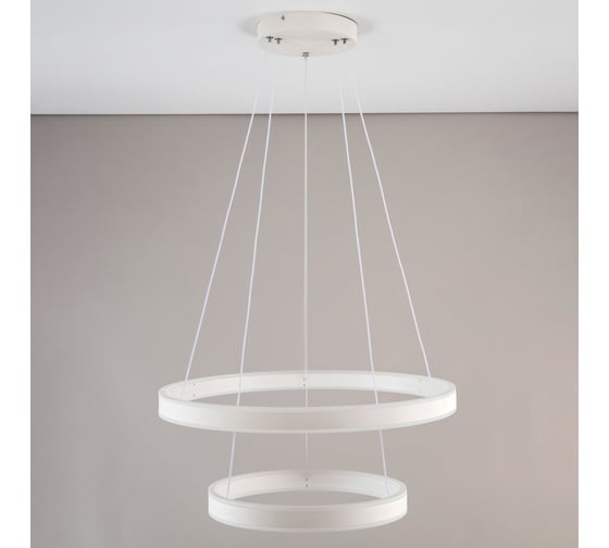 Подвесная люстра с пультом Citilux Дуэт LED Белая CL719640