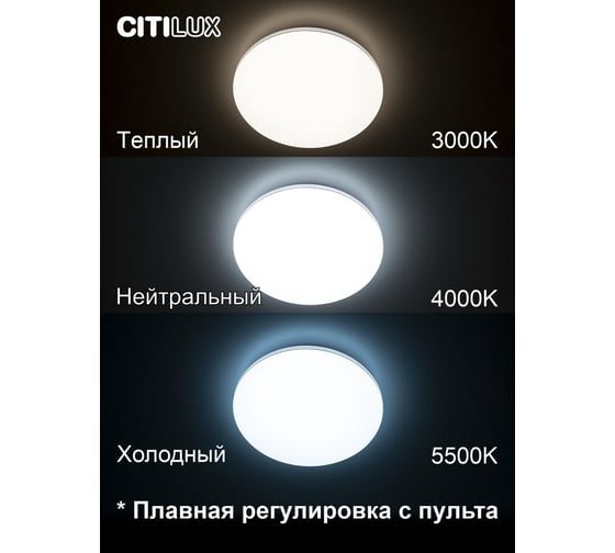 Светодиодная люстра с пультом Citilux Симпла RGB CL714330G