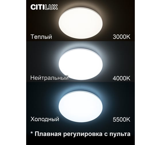 Светодиодная люстра с пультом Citilux Симпла RGB CL714680G