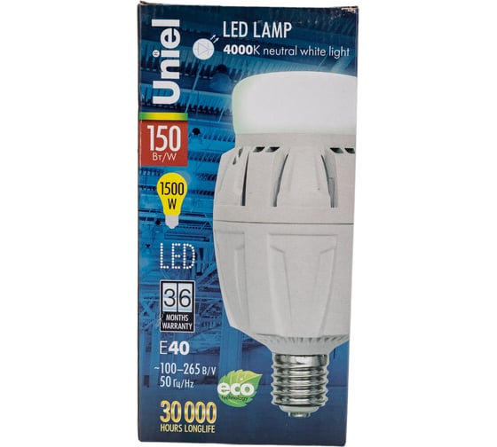 Светодиодная энергосберегающая лампа Uniel Venturo LED-M88-150W/NW/E40/FR ALV01WH UL-00000539