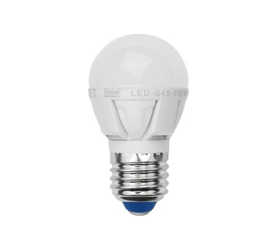 Светодиодная диммируемая лампа Uniel LED-G45-6W/WW/E27/FR/DIM ALP01WH 8697