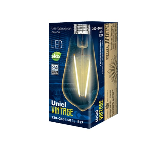 Светодиодная лампа Uniel Vintage LED-ST64-4W/GOLDEN/E27 GLV22GO UL-00000848