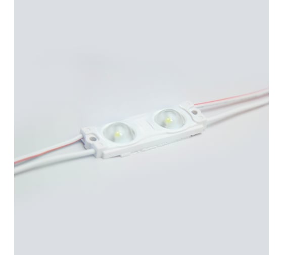 Светодиодный модуль ELF 2smd диод 2835, с линзой, 160гр.,12В, ip 65, std, холодный белый (упак 100 шт) ELF-2SMDstd СW (100)