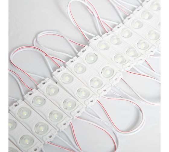 Светодиодный модуль ELF 2smd диод 2835, с линзой, 160гр.,12В, ip 65, std, холодный белый (упак 100 шт) ELF-2SMDstd СW (100)