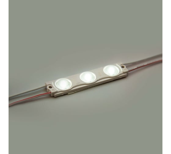 Светодиодный модуль ELF 3smd диод 2835, с линзой, 160гр.,12В, ip 65, std, белый (упак 100 шт) ELF-3SMDstd W (100)