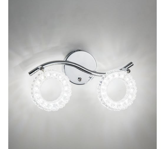 Поворотный спот с выключателем Citilux Кристалино LED Хром CL559521