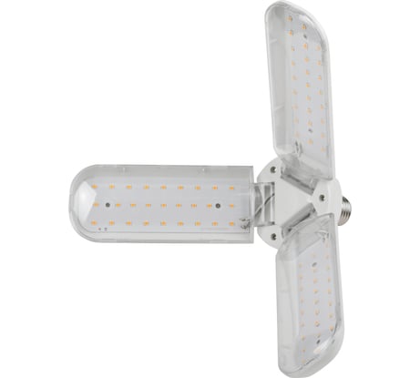 Светодиодная фитолампа для растений ЭРА FITO24WRa90E27FOLD 3х лепестковая полного спектра 24 Вт Е27 Б0057285