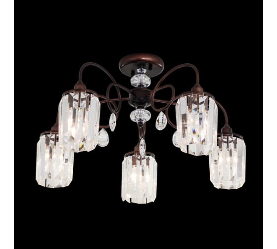 Хрустальная люстра Citilux Синди Коричневая CL330153