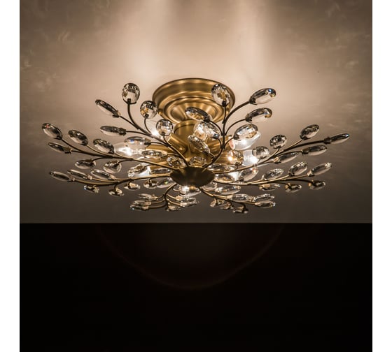 Хрустальная люстра Citilux Серенада Бронза CL315183