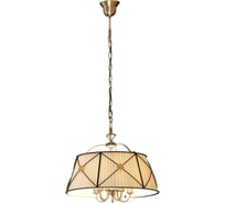 Подвесная люстра Citilux Дрезден с бежевым абажуром Бронза CL409151