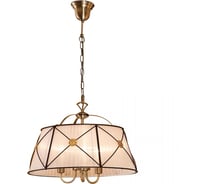 Подвесная люстра Citilux Дрезден с белым абажуром Бронза CL409132