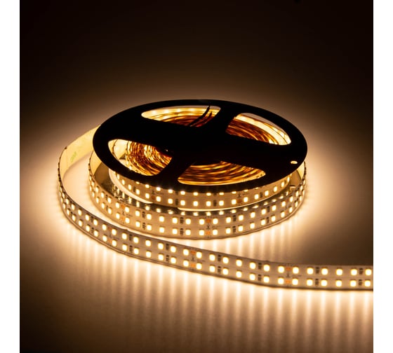 Светодиодная лента ELF 1400SMD диодов (2835), 36В, 5м, ГИПЕР, белый теплый 2800-3300К ELF-1400SMD2835NWww-Hy36