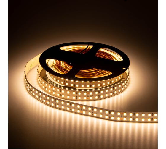 Светодиодная лента ELF 1400SMD диодов (2835), 24В, 5м, ГИПЕР, белый теплый 2800-3300К ELF-1400SMD2835NWww-Hy24