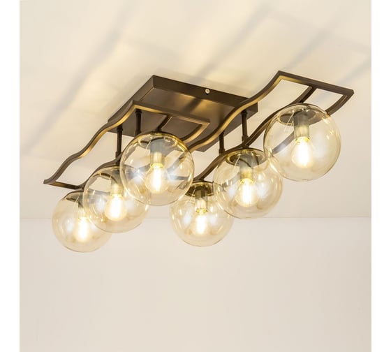 Потолочная люстра Citilux Бриз венге CL106265