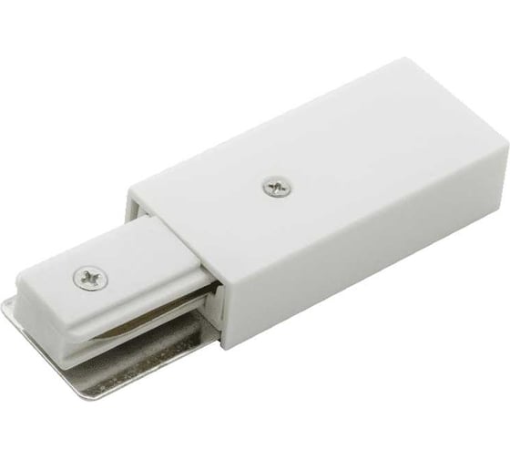 Коннектор питания DesignLed для трековых систем, белый CN2-WH-PW