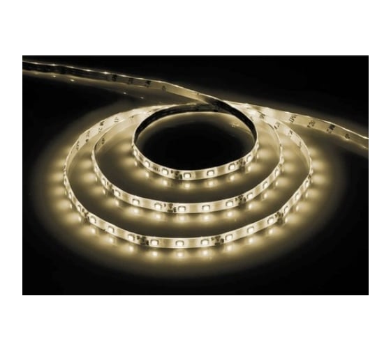 Cветодиодная LED лента FERON готовый комплект 5м, 60SMD(3528)/м, 4.8Вт/м, IP65, 12V, теплый белый LS604 27701 1