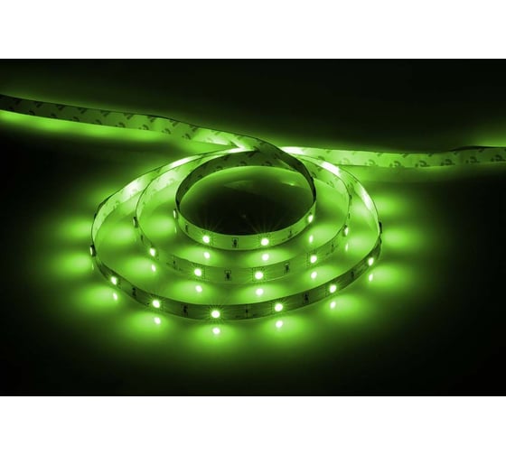 Cветодиодная LED лента FERON LS606 30SMD(5050)/м, 7.2Вт/м, 5м, IP20, 12V, зеленый 27757