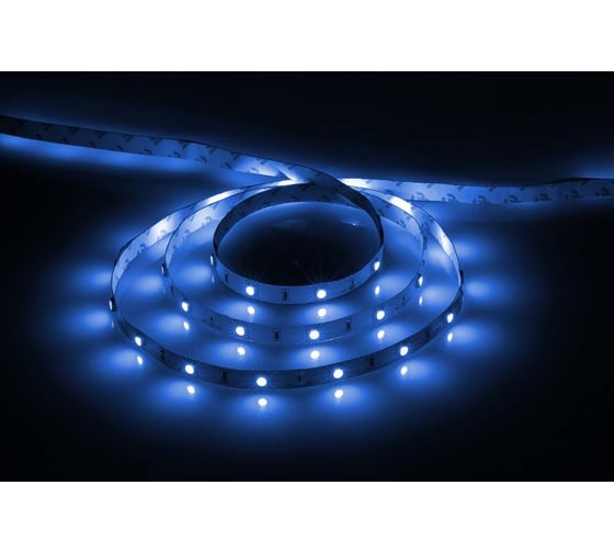 Cветодиодная LED лента FERON LS606 30SMD(5050)/м, 7.2Вт/м, 5м, IP20, 12V, синий 27759