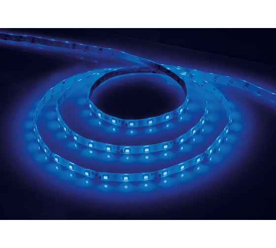 Cветодиодная LED лента FERON 60SMD(5050)/м, 14.4Вт/м, 5м, IP20, 12V, синий LS606 27763 1