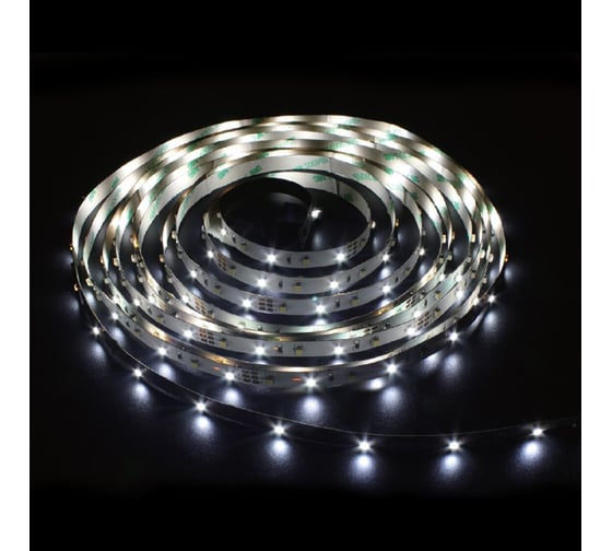 Cветодиодная LED лента FERON 120SMD(2835)/м, 9.6Вт/м, 5м, IP20, 12V, холодный белый LS612 27729
