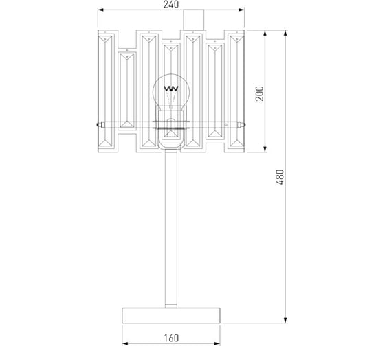 Настольный светильник Bogate's 01147/1 хром a062864