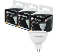 Светодиодная лампа Grisard Electric софит MR16 GU5.3 7Вт 3000K (3 штуки) GRE-002-0064(3)