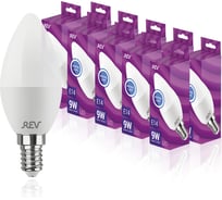 Светодиодная лампа REV свеча C37 9Вт E14 4000K 720Лм упаковка 10 шт. 62043 7