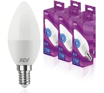 Светодиодная лампа REV свеча C37 11Вт E14 6500K 880Лм упаковка 5 шт. 62050 5