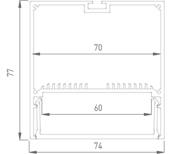 Подвесной алюминиевый профиль DesignLed design led ls 7477, 2500 мм LS.7477