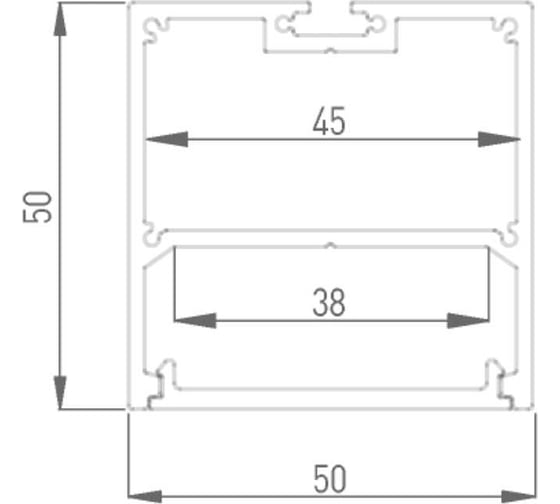 Подвесной алюминиевый профиль DesignLed design led ls 5050, 2500 мм LS.5050
