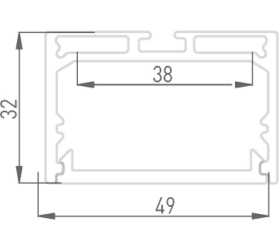 Подвесной алюминиевый профиль DesignLed design led ls 4932, 2500 мм LS.4932