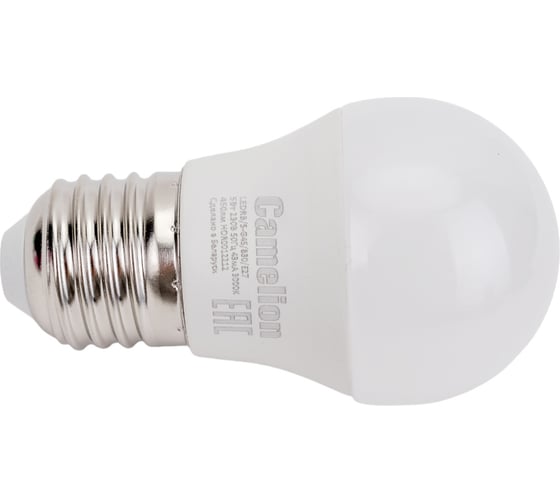 Светодиодная лампа Camelion LEDRB/5-G45/830/E27 (5Вт 220В, LED-M G45 5W 3000K E27) 15059