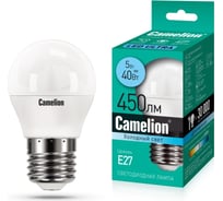 Светодиодная лампа Camelion LEDRB/5-G45/840/E27 (5Вт 220В, LED-M G45 5W 4000K E27) 15060