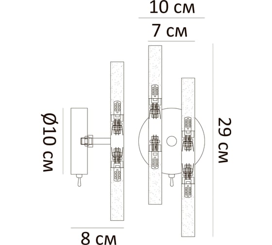 Бра ARTE LAMP ramona A7410AP-4CC