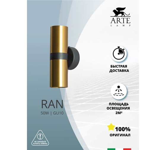 Декоративная подсветка ARTE LAMP ran A3143AP-2PB