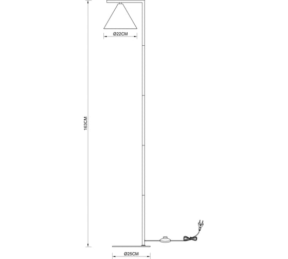 Торшер ARTE LAMP david A7033PN-1BK