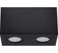 Накладной двойной поворотный светильник truEnergy под лампу 2хGU10 180x95xH90 IP20 черный/алюминий 21343