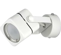 Накладной поворотный светильник truEnergy gu10 60x60xh130 ip20 белый/металл 21346
