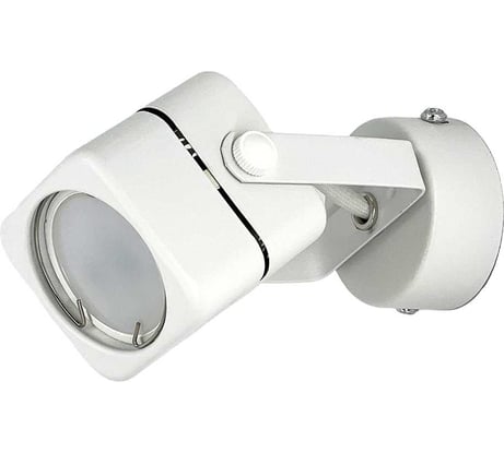 Накладной поворотный светильник truEnergy gu10 60x60xh130 ip20 белый/металл 21346