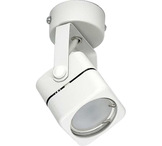 Накладной поворотный светильник truEnergy gu10 60x60xh130 ip20 белый/металл 21346