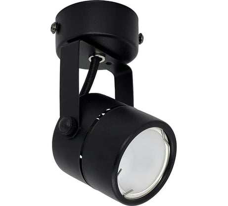 Накладной поворотный светильник truEnergy gu10 d50xh130 ip20 черный/металл 21345