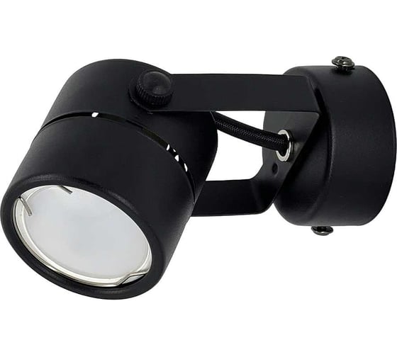 Накладной поворотный светильник truEnergy gu10 d50xh130 ip20 черный/металл 21345