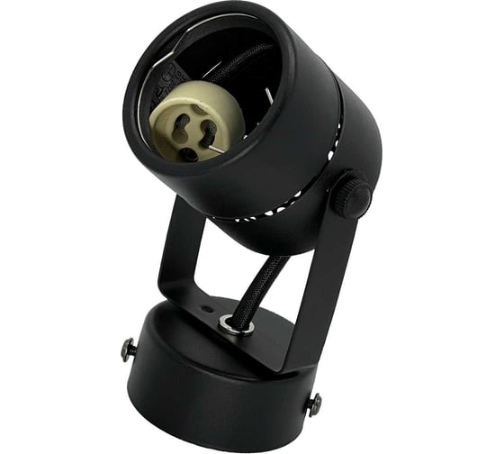 Накладной поворотный светильник truEnergy gu10 d50xh130 ip20 черный/металл 21345