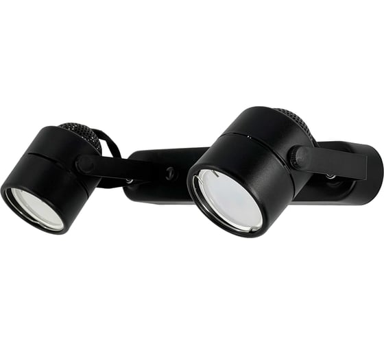 Накладной двойной поворотный светильник truEnergy D60xH130xL260 2xGU10 IP20 черный/металл 21352