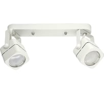 Накладной двойной поворотный светильник truEnergy 2хGU10 D60xH130xL260 IP20 белый/металл 21353
