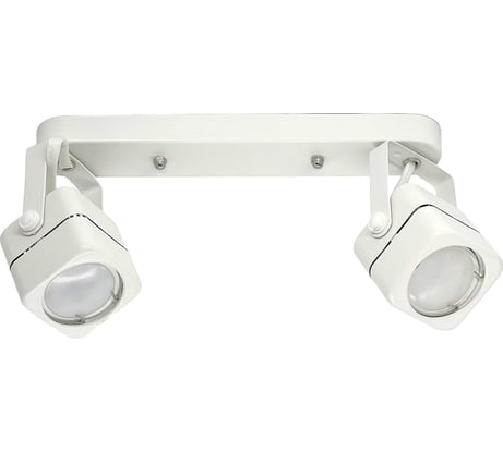 Накладной двойной поворотный светильник truEnergy 2хGU10 D60xH130xL260 IP20 белый/металл 21353